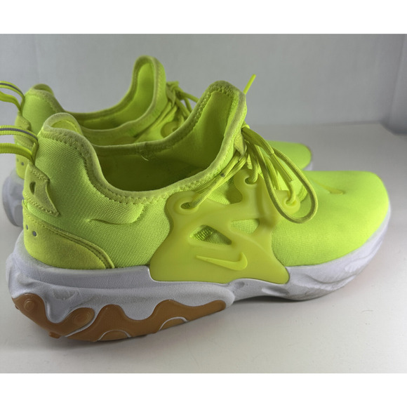 Nike Running Shoes Men's Size 11 React Presto AV2605-702 Neon Yellow Volt White - Picture 14 of 16